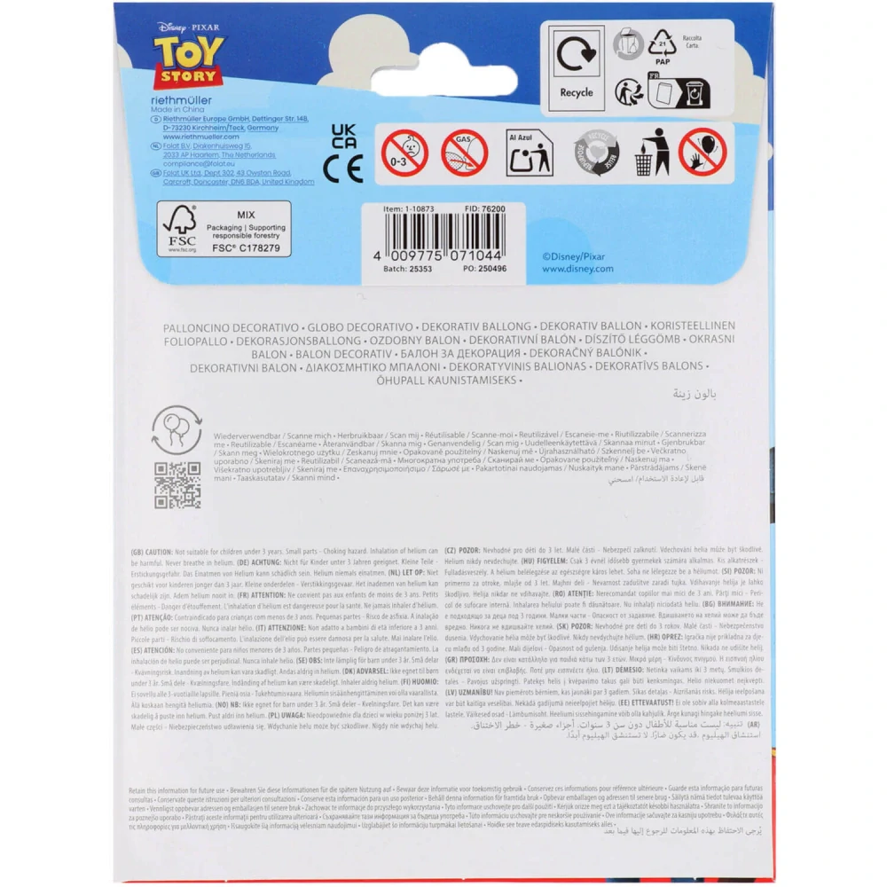 Fóliový balonek Toy Story Happy Birthday 45 cm