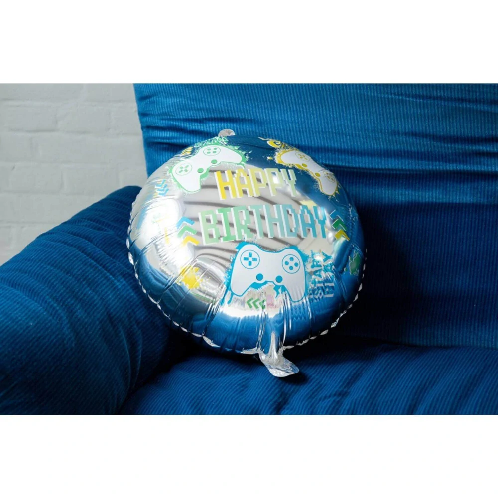 Fóliový balónek Happy Birthday gaming 45 cm