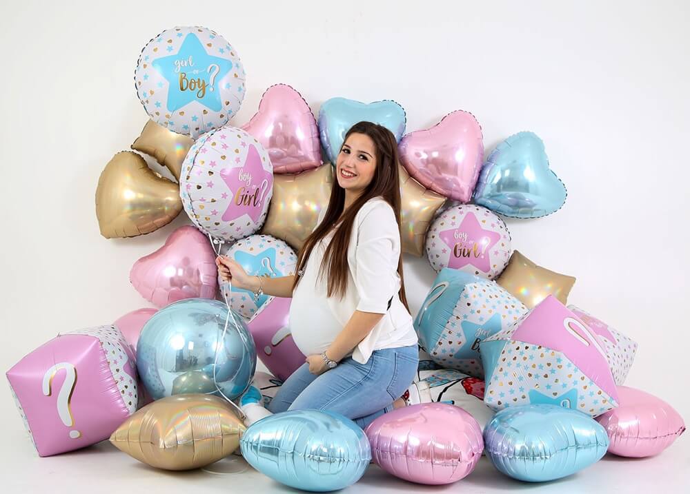 Fóliový balónek Srdce champagne holografické 46 cm
