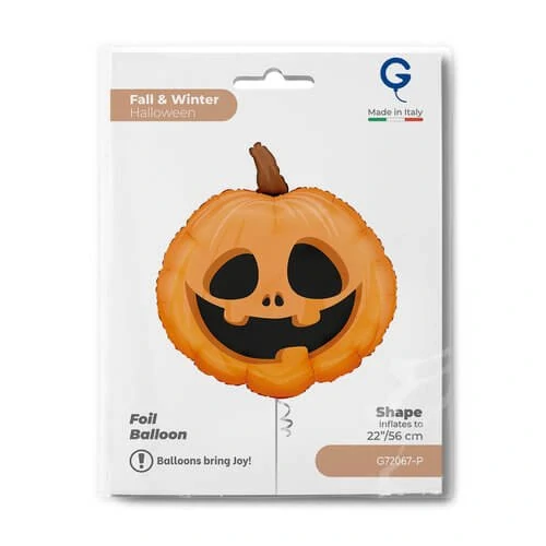Fóliový balónek Halloweenská dýně 74 cm