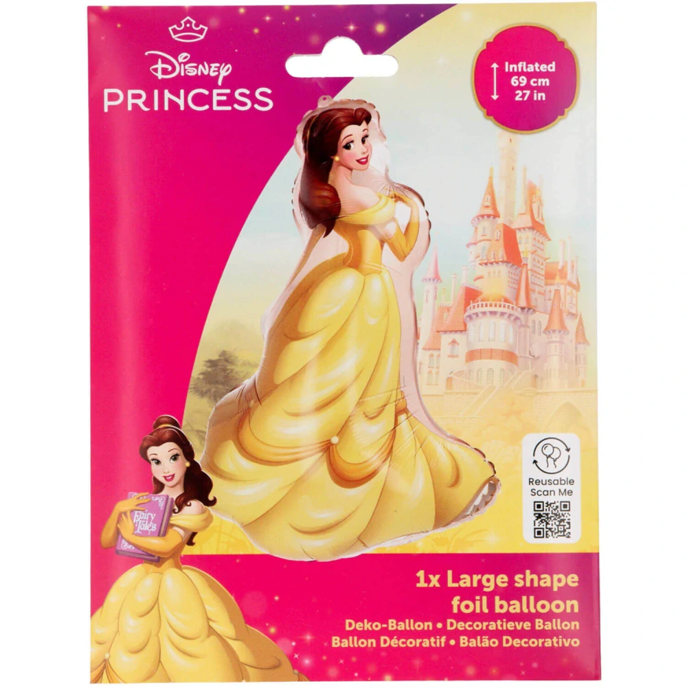 Fóliový balónek princezna Belle 49 × 69 cm