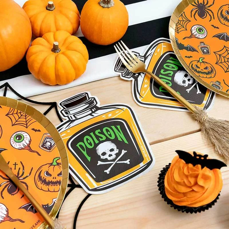 Papírové ubrousky Lahvička s jedem Halloween 20 ks