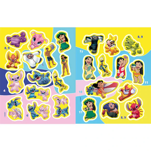 Samolepková knížka Lilo a Stitch svítící