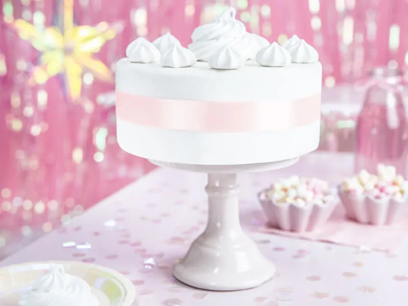 Saténová stuha pudrově růžová 25 mm x 25 m