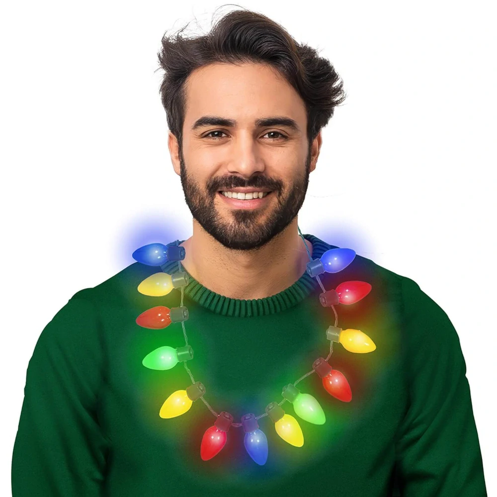 Svítící vánoční světýlka na krk