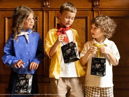 Papírové dárkové tašky Harry Potter černé 6 ks