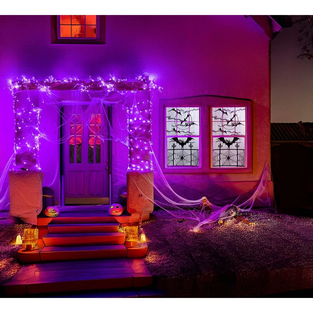 Halloweenská dekorace na okno Netopýři 102 × 213 cm