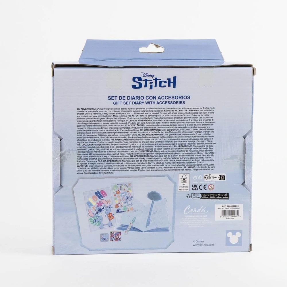 Dárková sada diář s dopňky Stitch