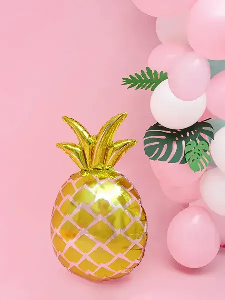 Foliový balonek zlatý ananas 63 cm