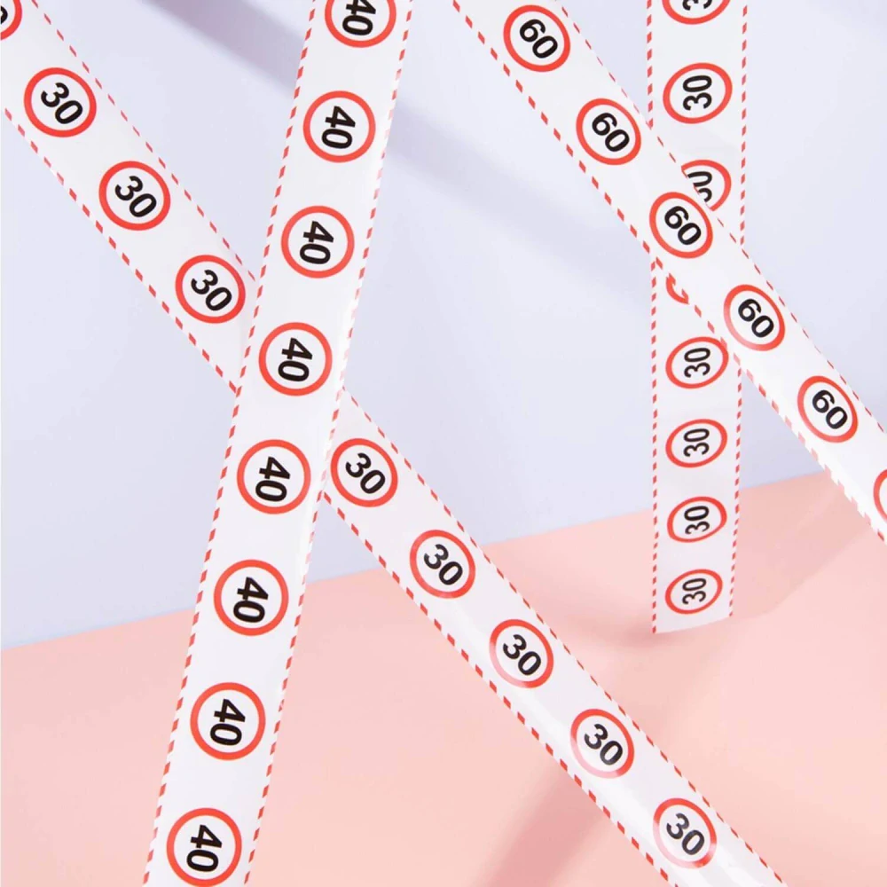 Narozeninová girlanda - bezpečnostní páska dopravní značka 60. narozeniny 15m