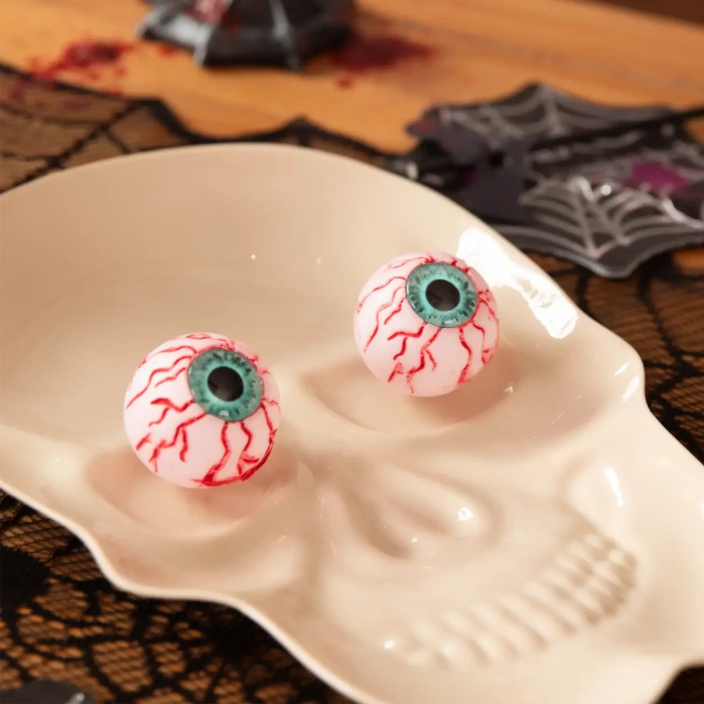 Halloweenská dekorace oční bulvy svítící ve tmě 4 ks
