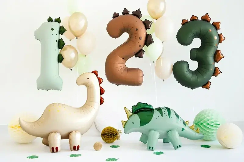 Foliová číslice dinosaurus 2 92cm