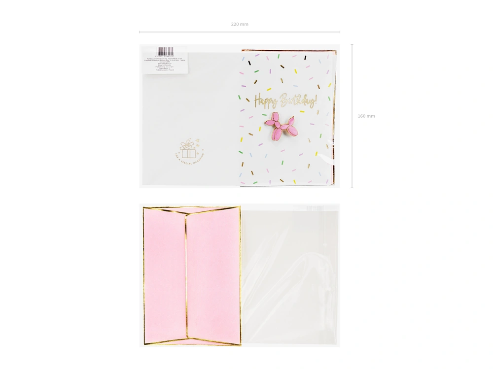 Karta s balónkovým pejskem 10.5x14.8cm