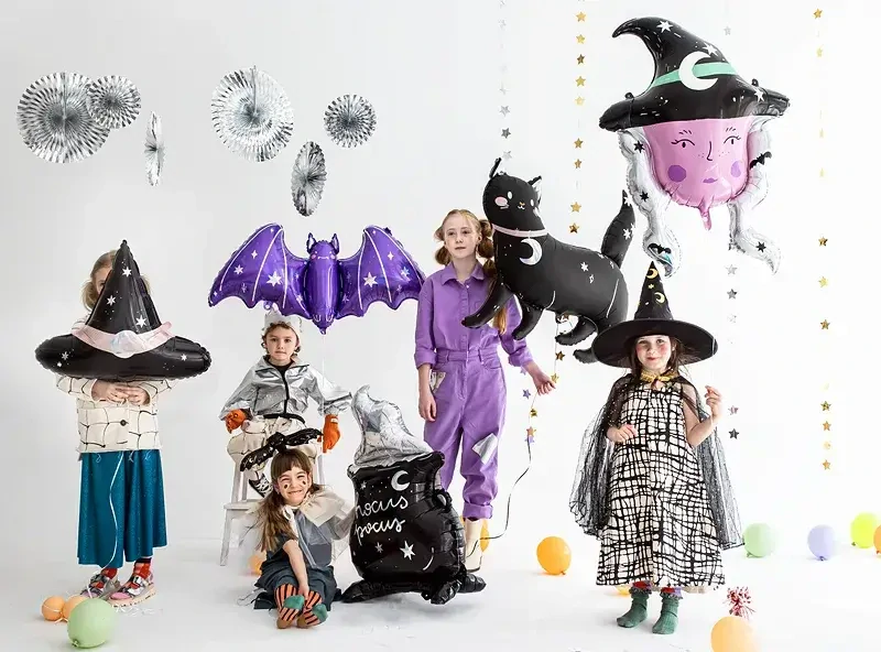 Foliový balonek Halloween - netopýr fialový 120 x 51 cm