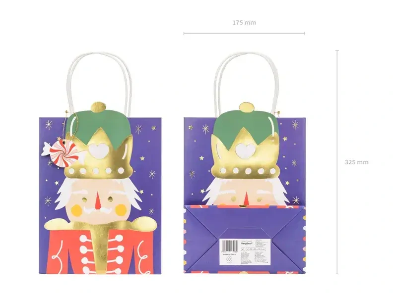 Dárková taška Vánoční - Louskáček modrá