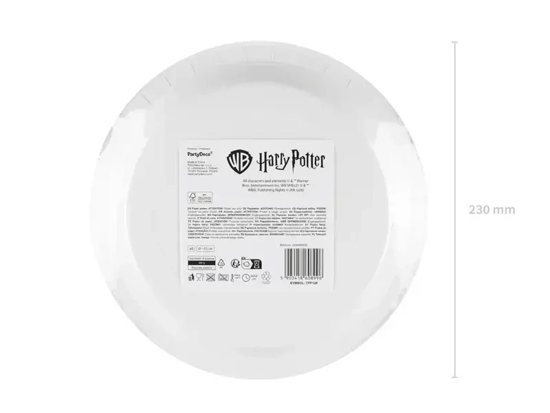 Papírové talíře Harry Potter Svět kouzel 23 cm - 6 ks