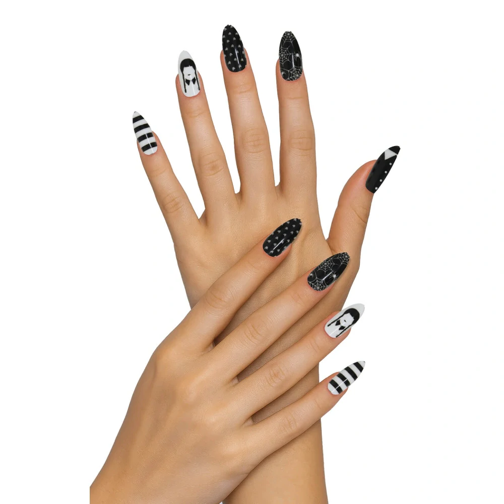 Umělé nehty s lepidlem Gothic Girl 12 ks