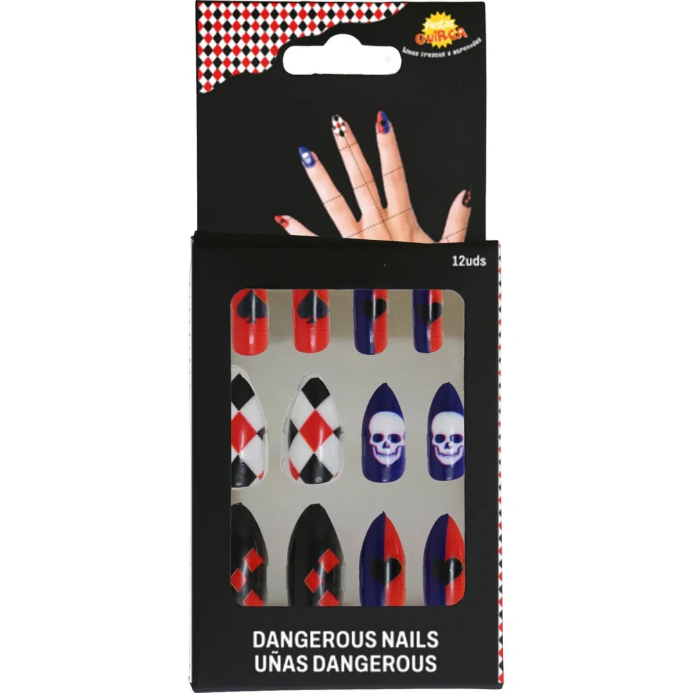 Umělé nehty s lepidlem Dangerous 12 ks