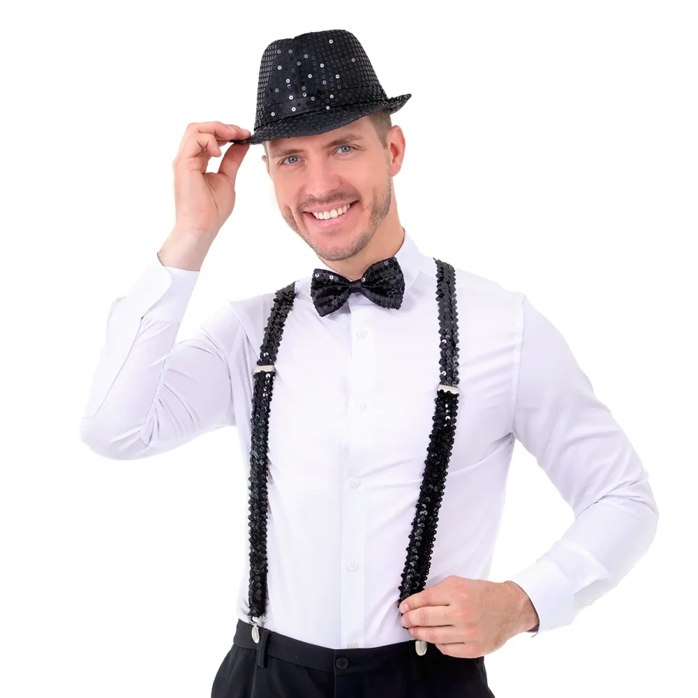 Klobouk černý s flitry