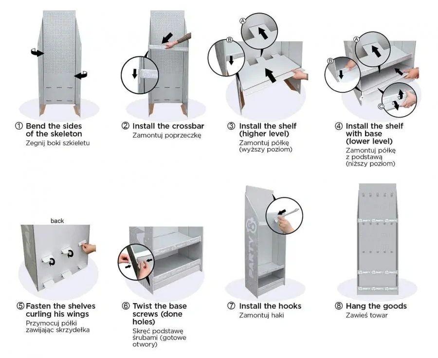 GoDan stojan - police + háčky