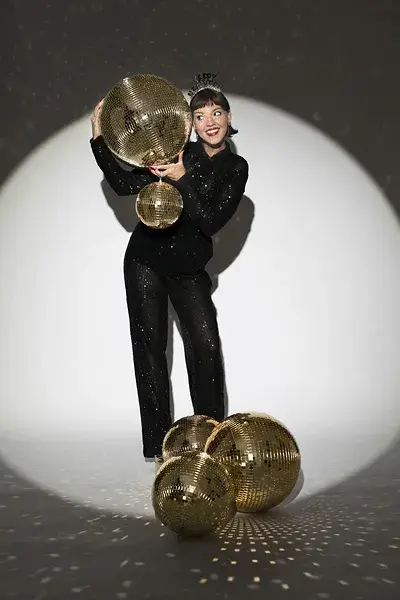 Disco koule zlatá 20cm