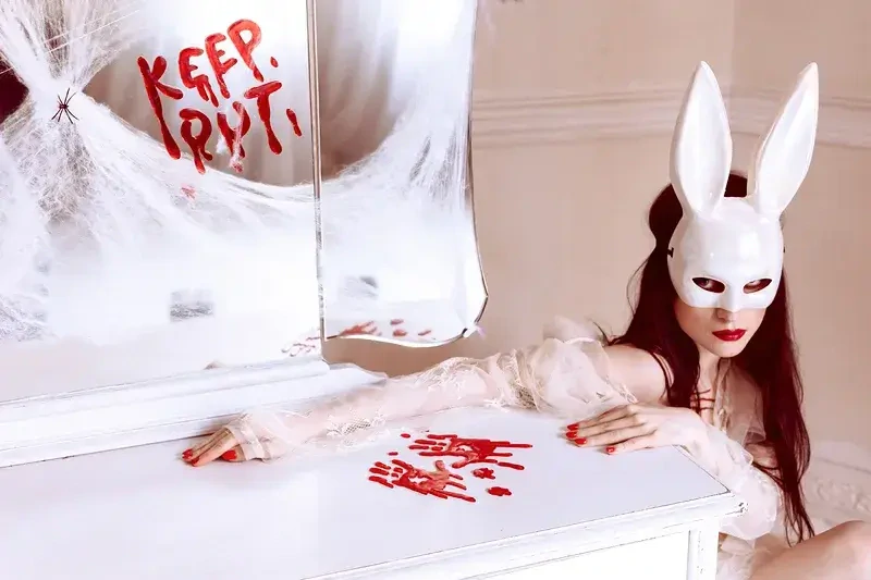 Gelové nálepky na okno Keep Out Halloween