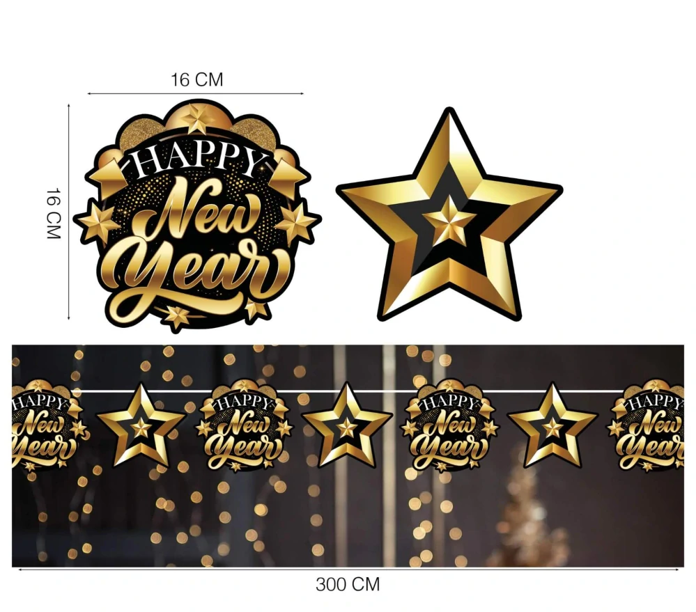 Silvestrovská girlanda - Happy New Year 3 m