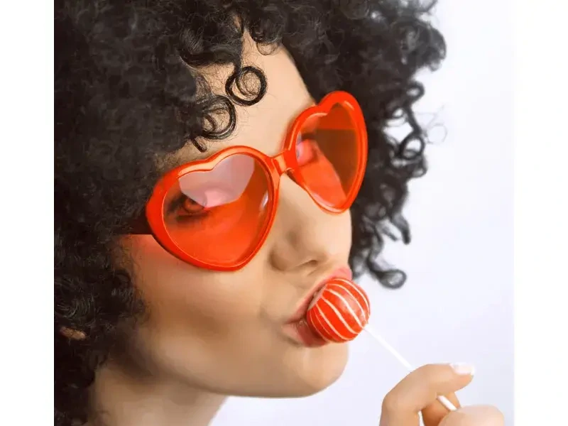 Party brýle srdíčka - červené 