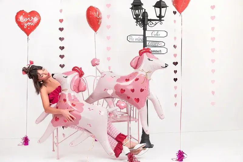 Girlanda srdíčka rosegold 350 cm