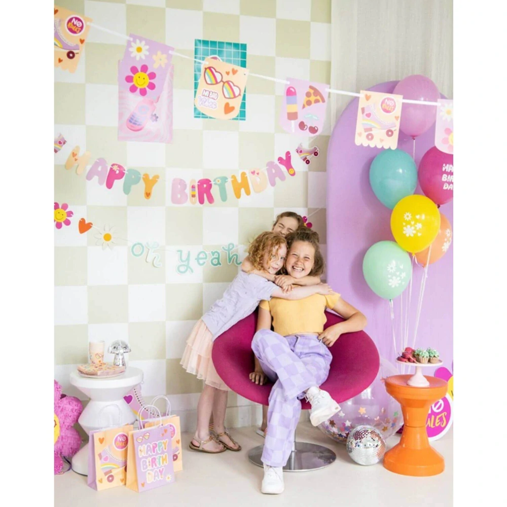 Latexové balónky boho Happy Birthday  6 ks