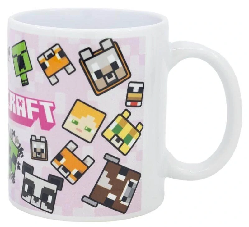 Hrnek Minecraft růžový - keramický
