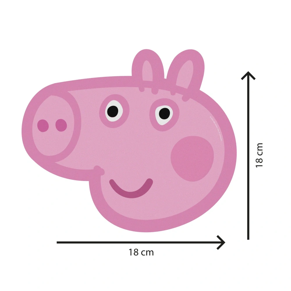 Papírové masky Prasátko Peppa 6 ks