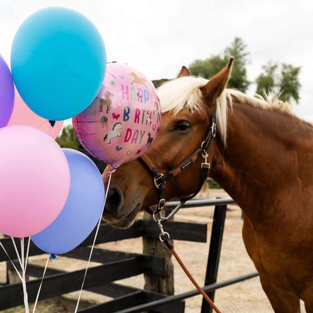 Fóliový balónek Happy Birthday Šťastní koně 45 cm