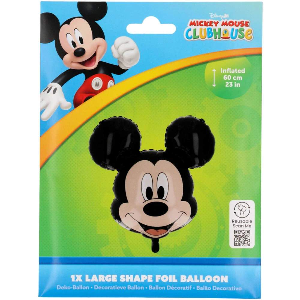 Fóliový balónek Mickey Mouse hlava 60 × 58 cm