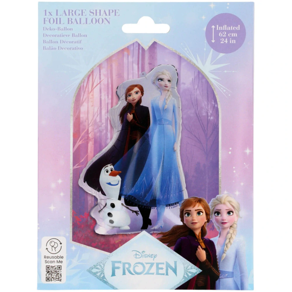 Fóliový balónek Frozen 2 Anna Elsa a Olaf 45 × 63 cm