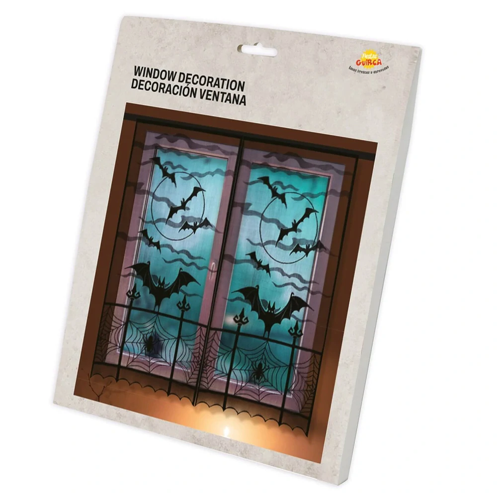 Halloweenská dekorace na okno Netopýři 102 × 213 cm