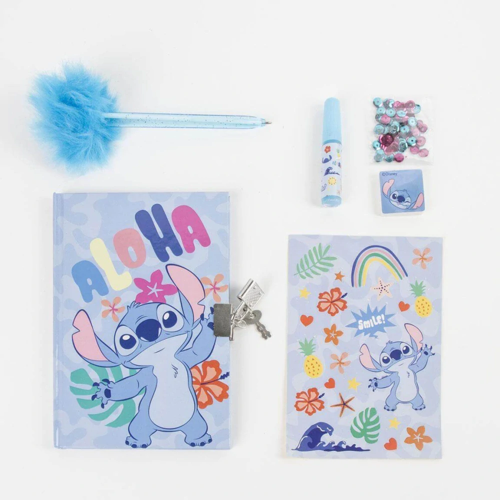 Dárková sada diář s dopňky Stitch