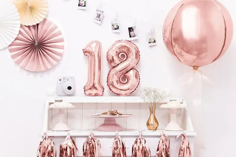 Foliový balonek koule rose gold 40 cm