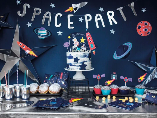 Papírové party kelímky Space 6 ks