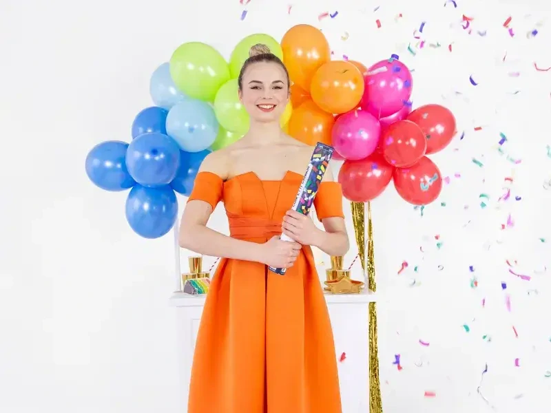 Vystřelovací konfety barevný mix 40 cm