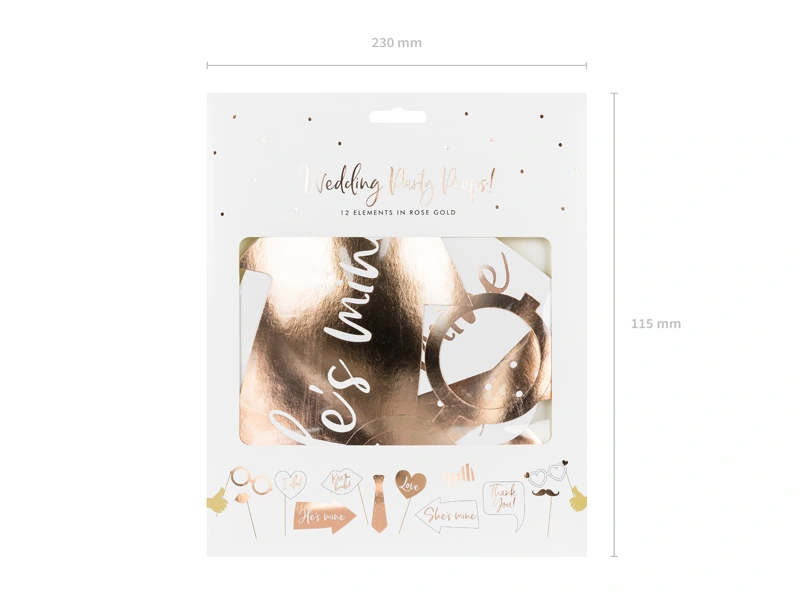 Sada pro fotokoutek - Rosegold svatba