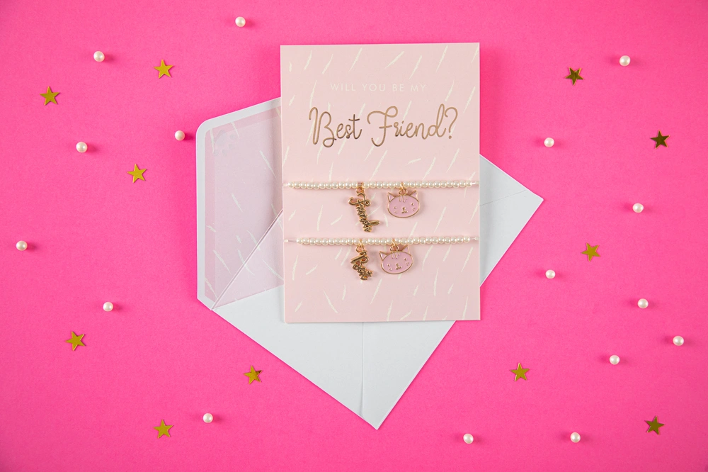 Karta s náramky Best Friends, 10.5x14.8cm