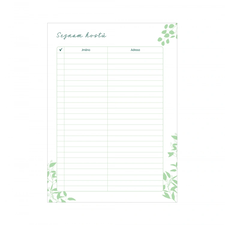 Svatební plánovací blok