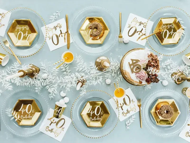 Papírové kelímky 40. narozeniny 6 ks