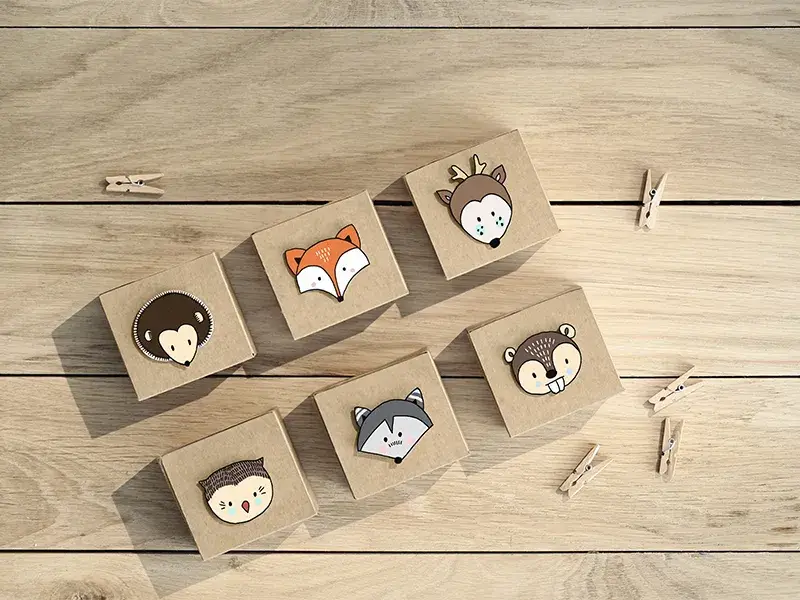 Svatební kolíčky přírodní - 20 ks