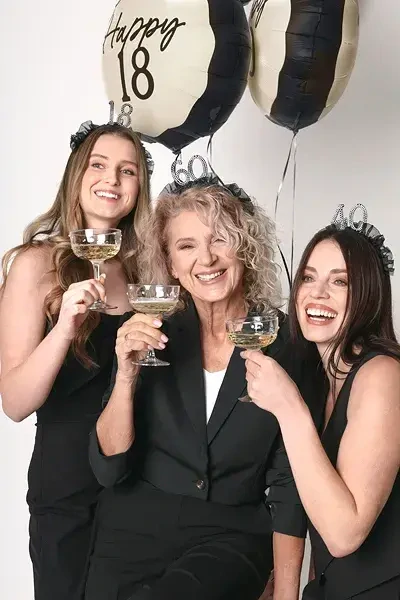 Čelenka s volánky 50. narozeniny - černá