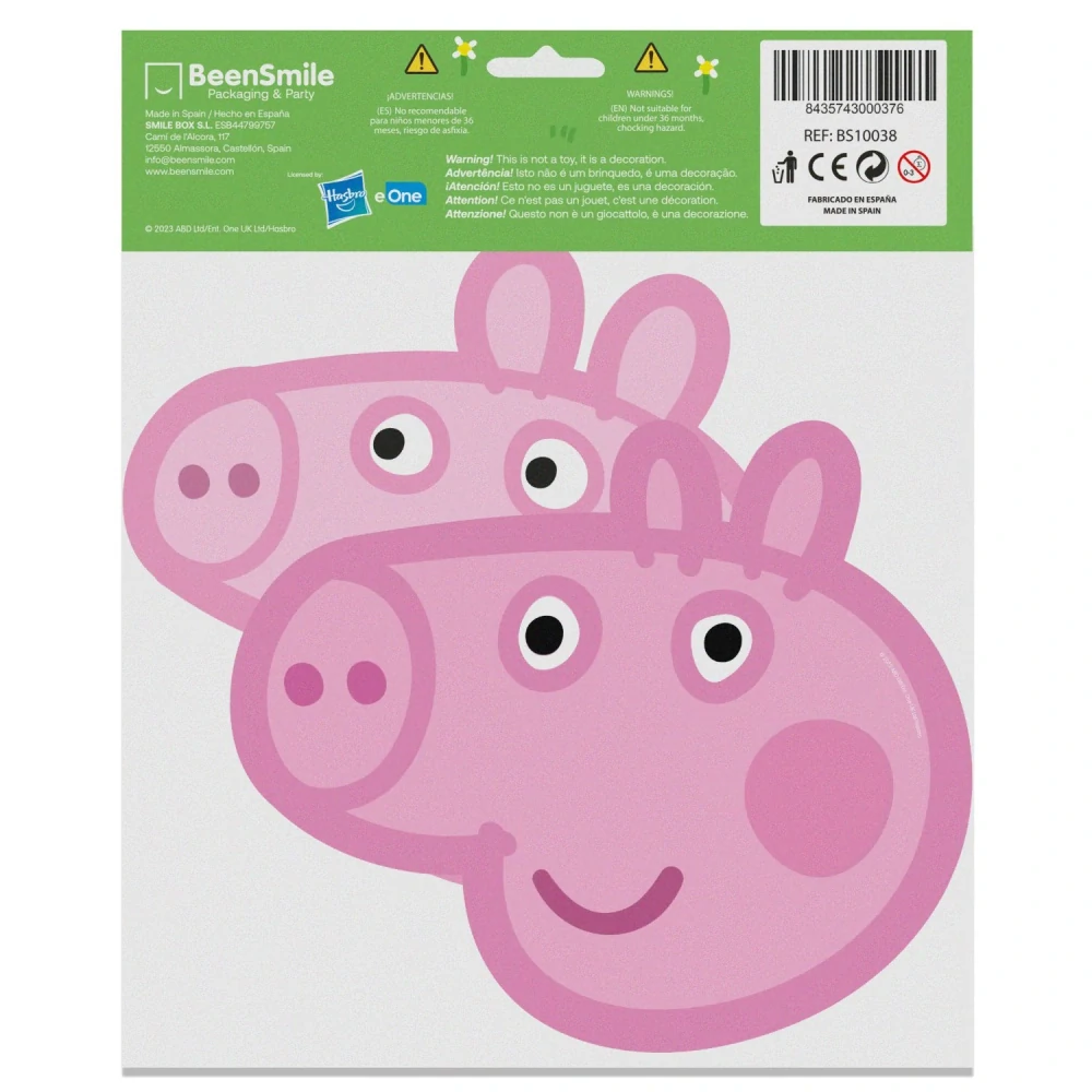 Papírové masky Prasátko Peppa 6 ks