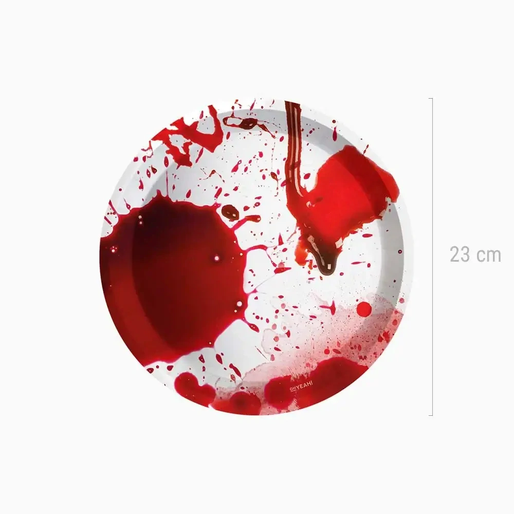 Papírové talíře Krvavé skvrny Halloween 23 cm - 6 ks
