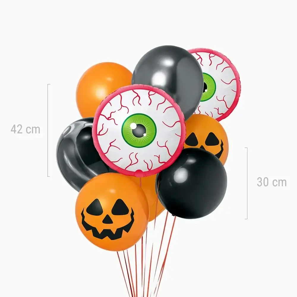 Sada balónků Halloween Oči a dýně 10 ks