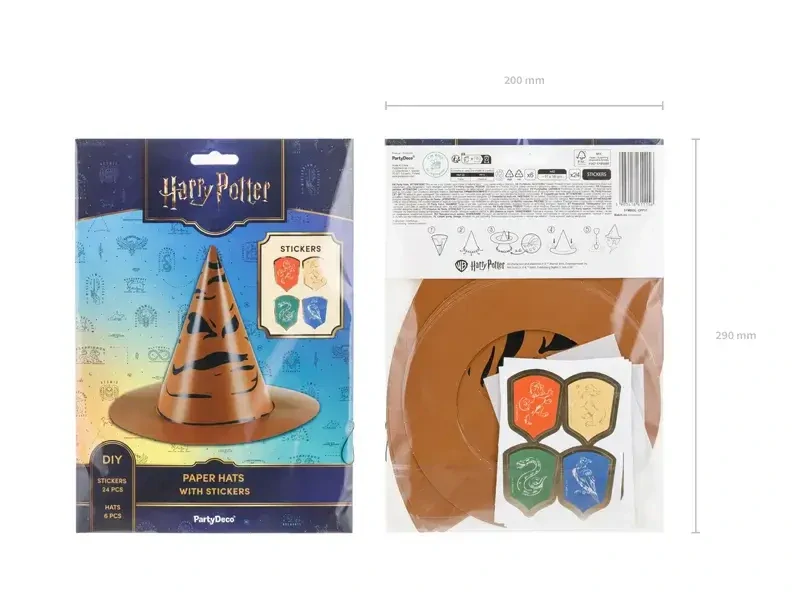 Party čepičky Harry Potter klobouk 6 ks